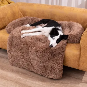 Lit canapé en peluche pour animal de compagnie coussin chaud d'hiver pour chat chien