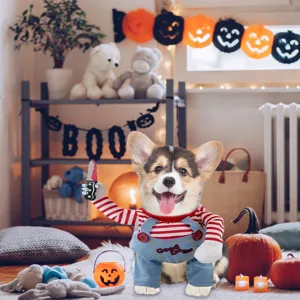 Costume d'Halloween pour chien drôle poupée tenue vêtements chiot petits animaux
