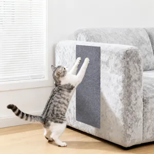 Alfombrilla Rascador para Gatos Autoadhesiva de Tela No Tejida Protector de Muebles Cortable DIY Tablero Rascador Adhesivo de Pared