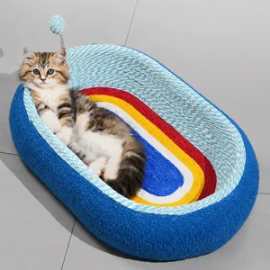 Starry Sky Oval Cat Scratch Board Cat Nest All in One Large Cat Claw Grinding Toy Interactive Ball Pet Supplies