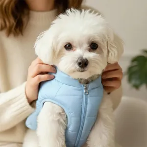 Winter Warm Pet Cotton Vest Thickened Dog Clothes For Small Dogs And Cats Puppy Zip Up Cold Weather Apparel Coat Jacket