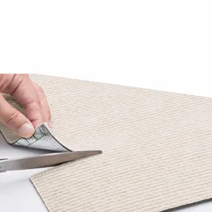 Alfombra rascador para gatos recortable moqueta beige protector de pared para mascotas