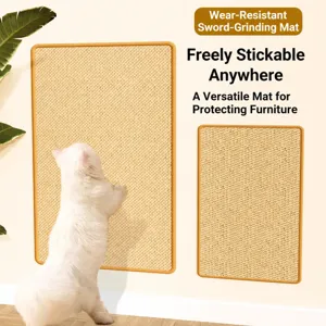 Langlebige Sisal Katzenkratzmatte wandmontiert Möbelprotektor Haustierspielzeug Wohnzimmer