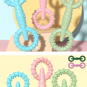 Παιχνίδι μάσησης σκύλου σιλικόνης δακτύλιος οδοντοφυΐας διαδραστικό κατοικίδιο