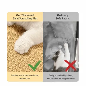 Kratzmatte Sisal fuer Katzen wandmontiert verschleissfest langlebig Haustierbedarf