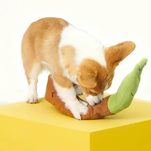 Plüsch Schnecke Hundeschnüffelteppich, interaktives Kauspielzeug für Welpen und Hunde.