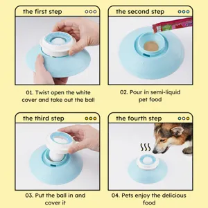 Pet slow feeder dog toy lick mat anti-overturn interactive treat puzzle toy for dogs and cats