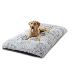 Plush fluffy large dog bed cozy shaggy pet mat warm anti-slip sleeping pad for dogs and cats