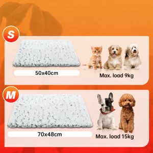 Pet winter warm self-heating sleeping mat, snowflake fleece washable pad for cats and dogs.
