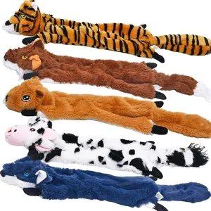 Pet Dog Plush Chew Toy Interactive Squeaky Animal Toy Puppy Teeth Cleaning Sound Toy