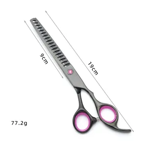 Professional pet grooming thinning scissors for dogs and cats, sharp stainless steel dog hair shear.