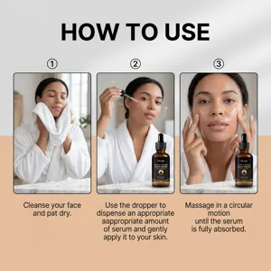 Siero viso idratante e rassodante HOYGI con contagocce per trattamento cura pelle.