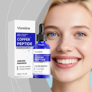 VIARELINE Siero Peptidi di Rame 1% Viso Corpo Capelli Anti-Età Idratante Pelle 30ml