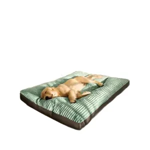 Thickened striped pet bed and dog mat for medium large dogs comfortable sleeping sofa
