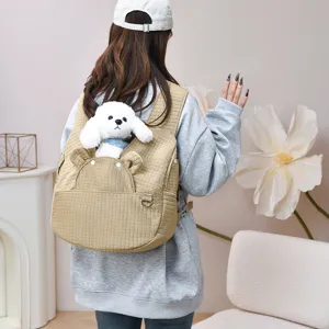 Pet carrier backpack breathable puppy cat travel bag comfortable outdoor portable pet holder