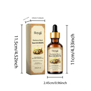 HOYGI zwarte komijnolie druppels 60ml, hydraterend en verhelderend gezichtsserum