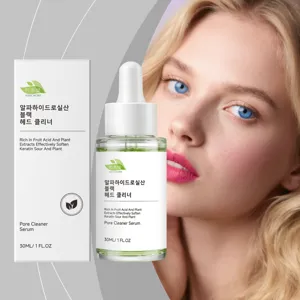 Soin visage Hanchobit serum nettoyeur de pores detail avec flacon pipette et boite 30ml.
