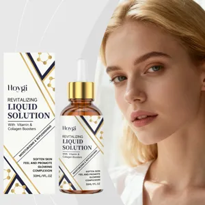 Siero viso rivitalizzante HOYGI 30ml con vitamine e collagene per una pelle radiosa.