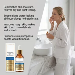 Siero Viso Idratante Levigante Complesso Peptidi Collagene Anti-Invecchiamento Cura della Pelle Flacone Contagocce