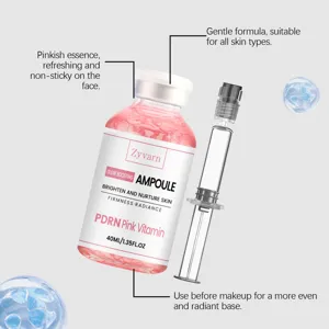 Zyvarn PDRN ampolla essenza illuminante vitamina rosa 40ml per idratazione e cura del viso profonda.