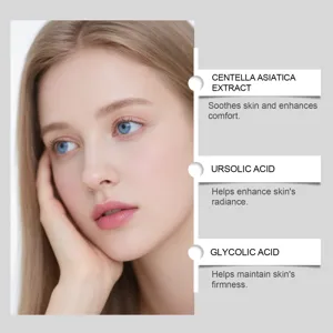 Soin visage à l'extrait de centella asiatica pour apaiser délicatement la peau sensible.