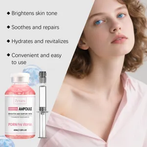 Ampolla viso Zyvarn PDRN Pink Vitamin 40ml per idratazione quotidiana e luminosità della pelle.