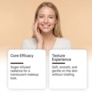 Gentle exfoliating cream detail showcasing core efficacy and smooth skin texture experience.