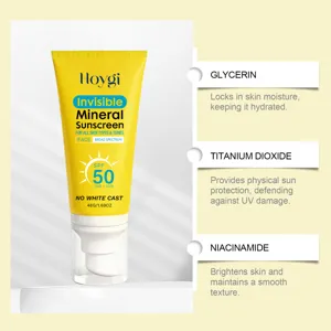 HOYGI Unsichtbare Mineral Sonnencreme LSF 50 Gesichtsschutz Leichte Textur 48g neu