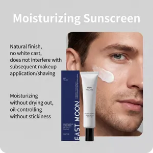 Heren vochtinbrengende zonnecrème spf 50 pa+++ oliebeheersing natuurlijke finish