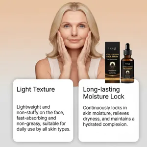 Siero viso HOYGI per idratazione profonda e rassodamento, cura quotidiana della pelle 60ml.