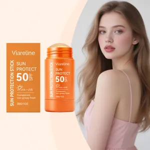 Stick solaire rafraîchissant pour le visage Viareline SPF 50 UVA UVB léger transparent 30g
