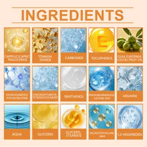 Graphique de détail des ingrédients cosmétiques montrant les composants clés de la formule.