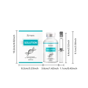Zyvarn moisturizing ampoule essence detail view showing product dimensions, box, and bottle 30ml