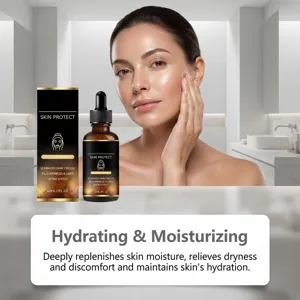 Dettaglio del siero viso con formula nutriente e idratante in flacone contagocce.