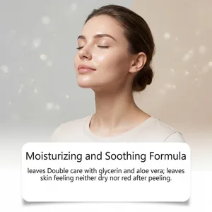 Skincare product detail showcasing smooth facial skin after using deep cleansing face mask.