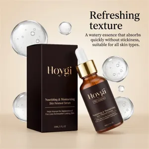 Siero viso nutriente e idratante Hoygi per il rinnovo della pelle con contagocce, da 30ml.