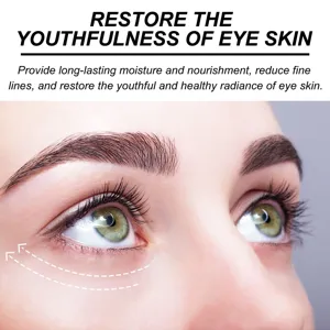 Nahaufnahme Detailansicht der Augenpflege mit feuchtigkeitsspendender und Anti-Aging-Wirkung.