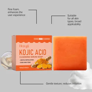HOYGI Savon Sérum Nettoyant à l'Acide Kojique 100g exfoliation douce teint unifié visage