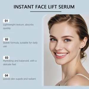 Sérum lifting facial instantáneo detalle con textura ligera, rápida absorción e hidratación.