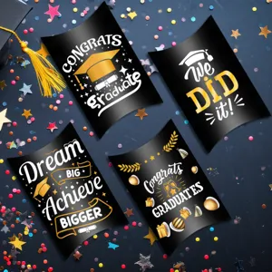 Graduation Season Pillow Candy Boxes Congrats Grad Theme Party Favor Bags For Ceremony Gift Packaging Celebratory Supplies