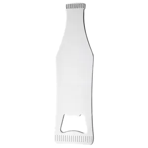 Durable minimalist bottle-shaped stainless steel beer bottle opener for home use