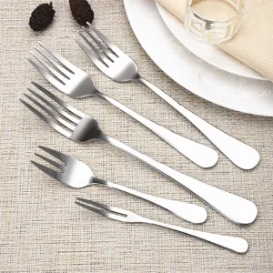 1010 Series 410 Stainless Steel Western Dining Fork Mirror Polished Steak Pasta Salad Dessert Fruit Fork For Home Hotel