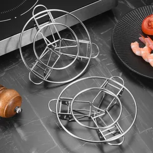 Duurzaam inklapbaar stoomrek van 304 roestvrij staal voor pannen in de keuken