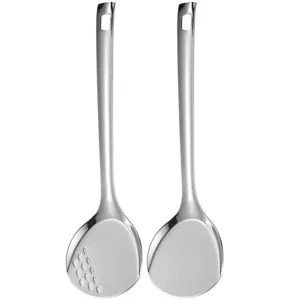 Ensemble de mini spatules de cuisine en acier inoxydable 304 avec longs manches