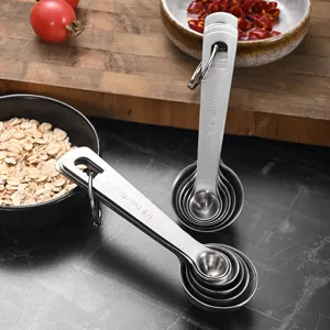 Set professionale di 6 cucchiai dosatori in acciaio inox 304 per cucina e dolci