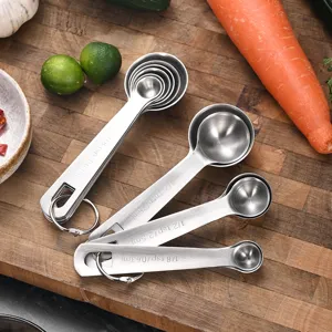 Set di 6 cucchiai dosatori in acciaio inossidabile 304 per pasticceria e cucina