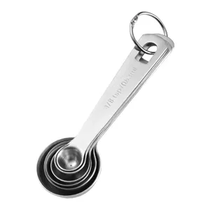 Set professionale di 6 cucchiai dosatori in acciaio inossidabile 304 per la cottura