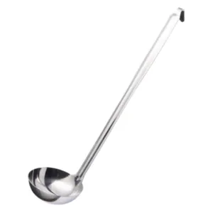 Professionelle Schöpfkelle aus Edelstahl mit langem Griff und Haken-Design