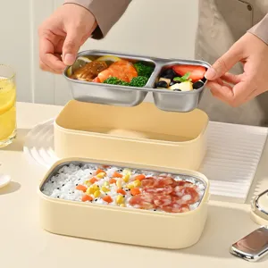Portapranzo portatile multistrato in acciaio inossidabile 304 per ufficio e scuola