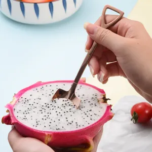 Kreativer Schaufel-Löffel aus roségoldenem Edelstahl für Wassermelone und Desserts
